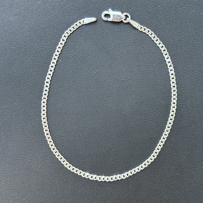 925 Sterling Silver 2mm Curb Bracelet
