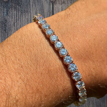 925 Sterling Silver 5mm Tennis Bracelet - CZ Or Moissanite