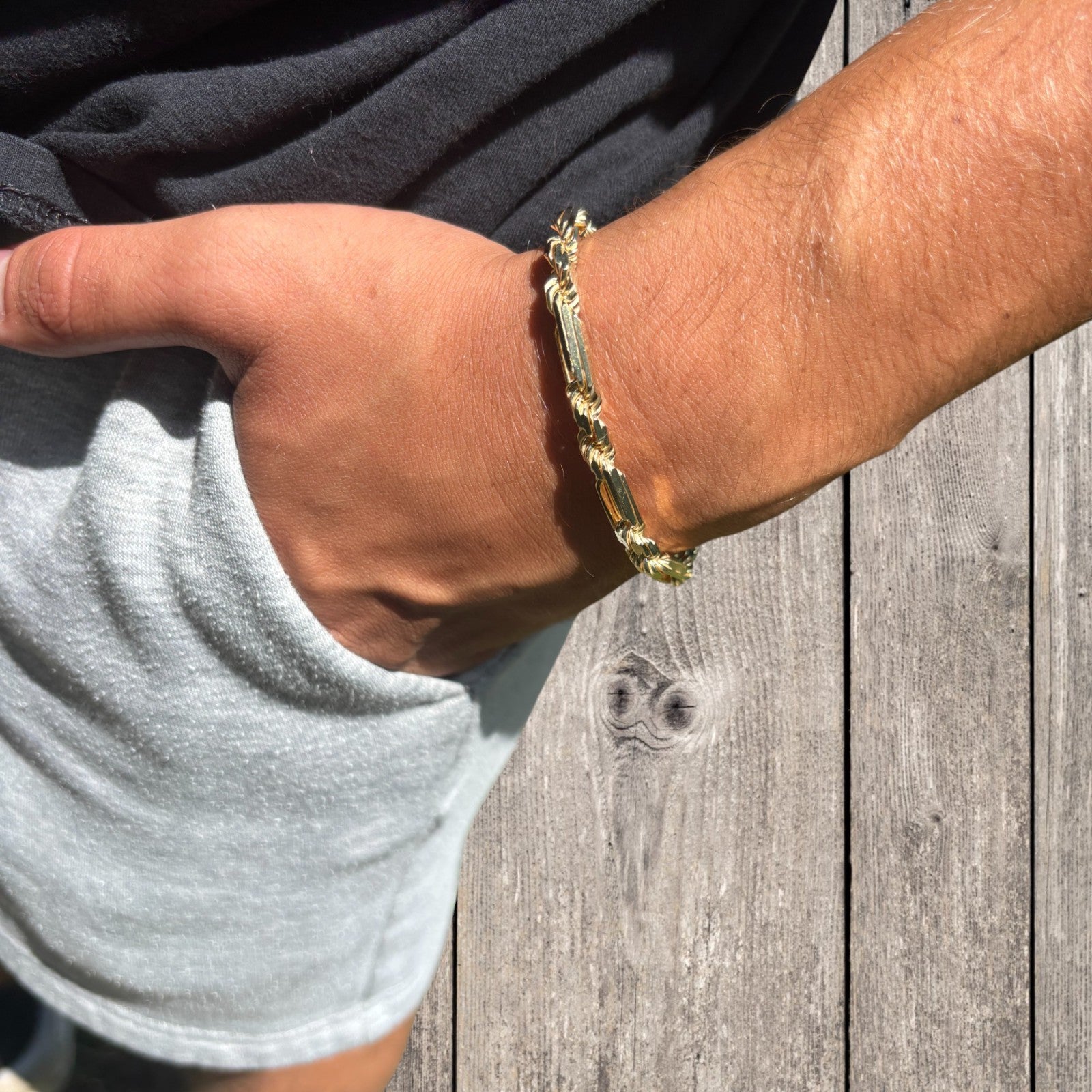 925 Sterling Silver 6mm Figarope Milano Bracelet