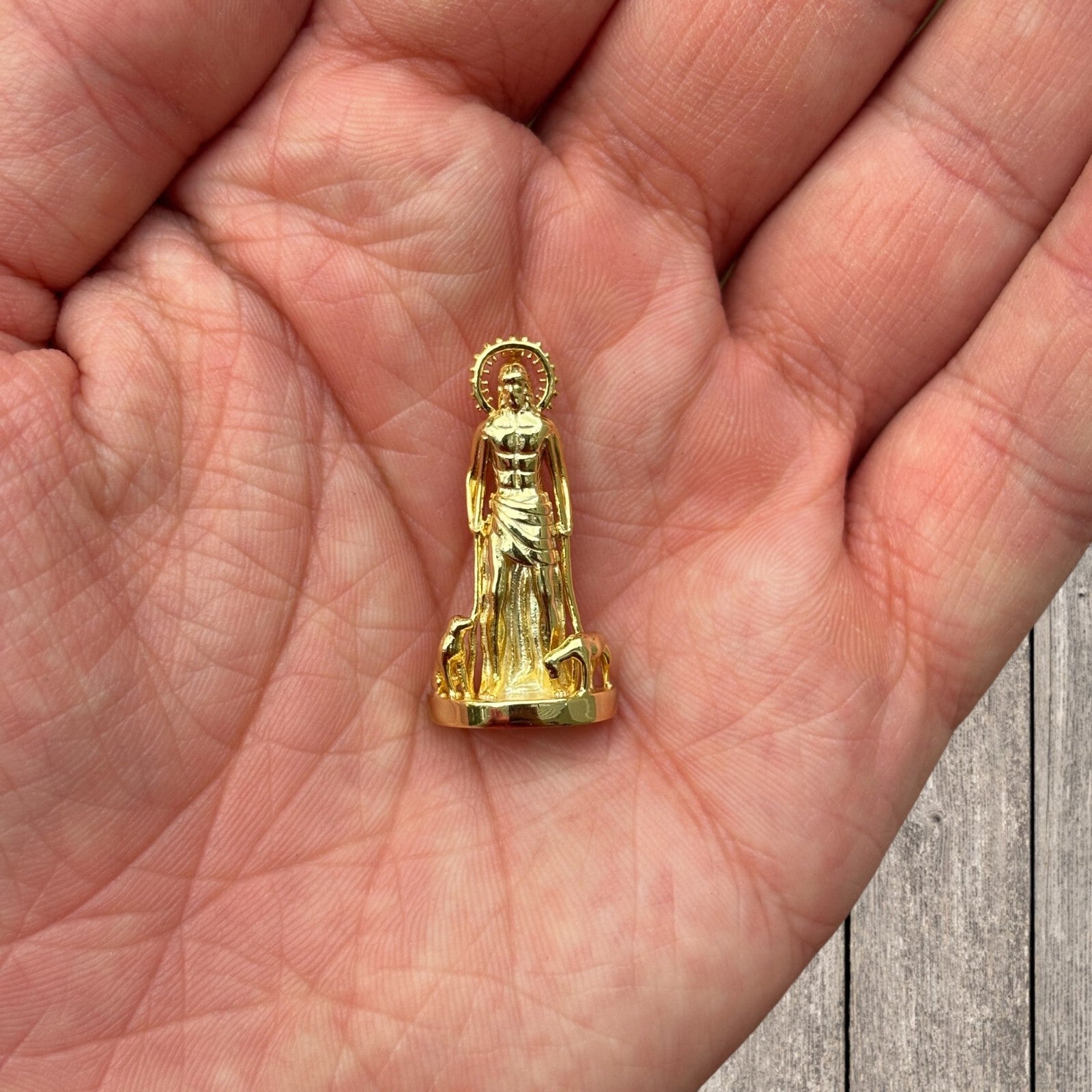 925 Sterling Silver St Lazarus San Lazaro Pendant - Small