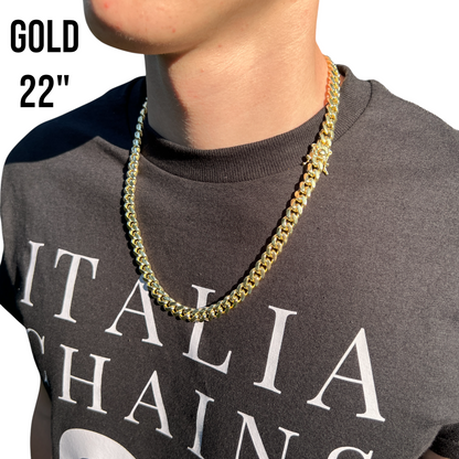 925 Sterling Silver 8mm Miami Cuban W. Box Clasp Chain Necklace