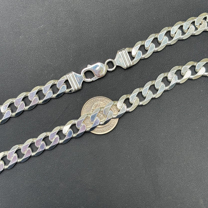 925 Sterling Silver 12mm Curb Chain Necklace