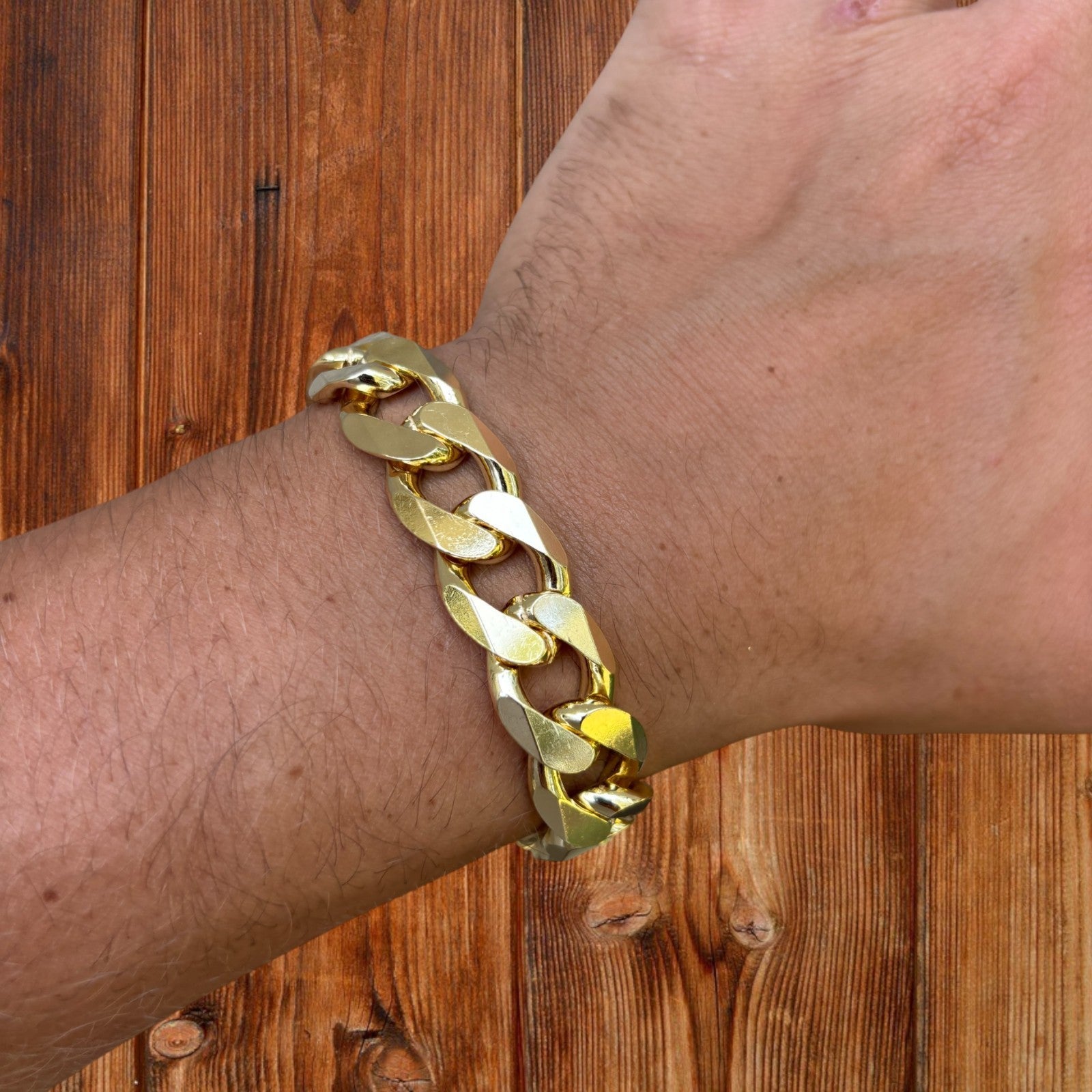 925 Sterling Silver 15mm Curb Bracelet