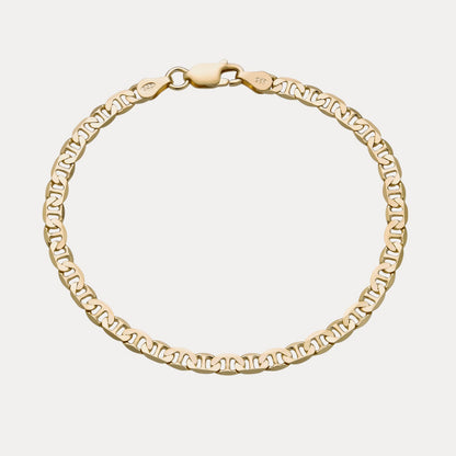 925 Sterling Silver 4mm Mariner Bracelet