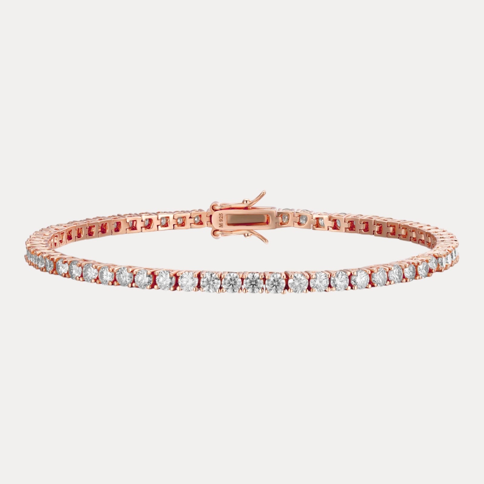 925 Sterling Silver 3mm Tennis Bracelet - CZ Or Moissanite