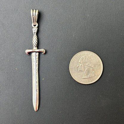 925 Sterling Silver Gladiator Sword Pendant