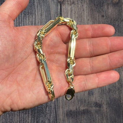 925 Sterling Silver 10mm Figarope Milano Bracelet