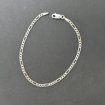 925 Sterling Silver 2.5mm Figaro Bracelet