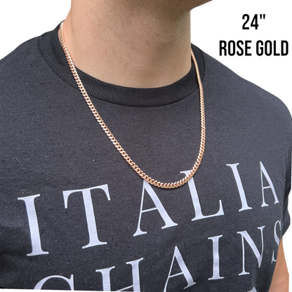 925 Sterling Silver 5mm Miami Cuban Chain Necklace