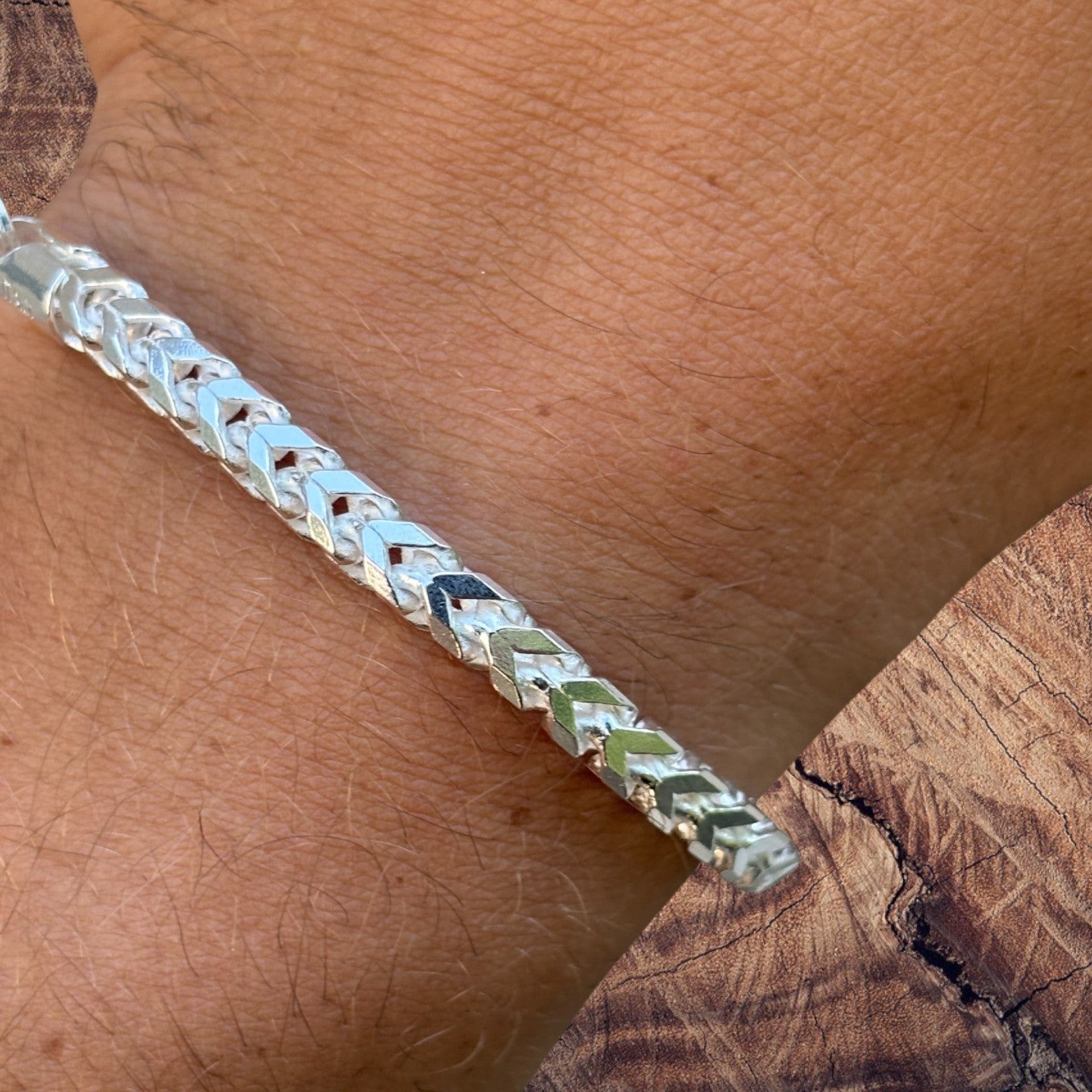 925 Sterling Silver 5mm Franco Bracelet