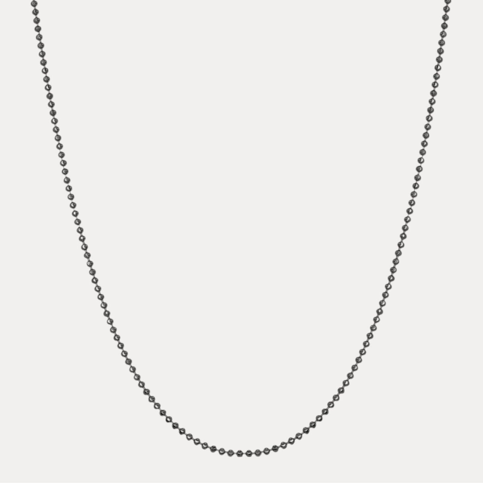 925 Sterling Silver 2.5mm Bead Chain Necklace