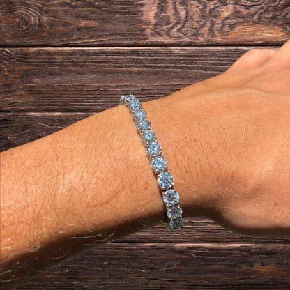 925 Sterling Silver 6mm Tennis Bracelet - CZ Or Moissanite