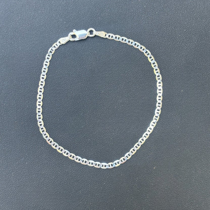925 Sterling Silver 2.5mm Mariner Bracelet