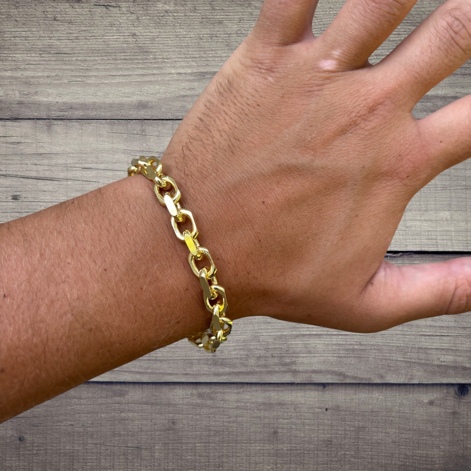 925 Sterling Silver 8mm Anchor Cable Bracelet