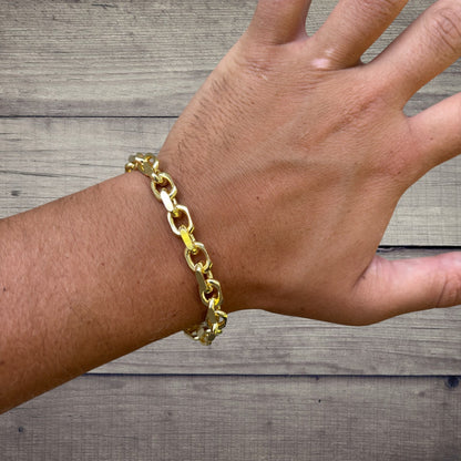 925 Sterling Silver 8mm Anchor Cable Bracelet