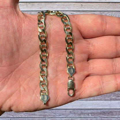 925 Sterling Silver 8mm Mariner Bracelet