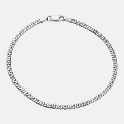 925 Sterling Silver 2.5mm Dollar Link Bracelet