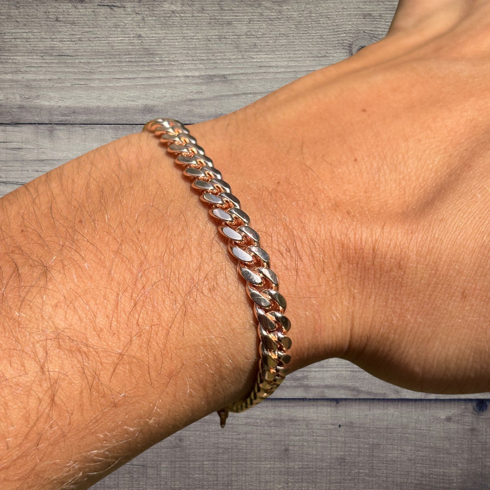 925 Sterling Silver 6mm Miami Cuban W. Box Clasp Bracelet