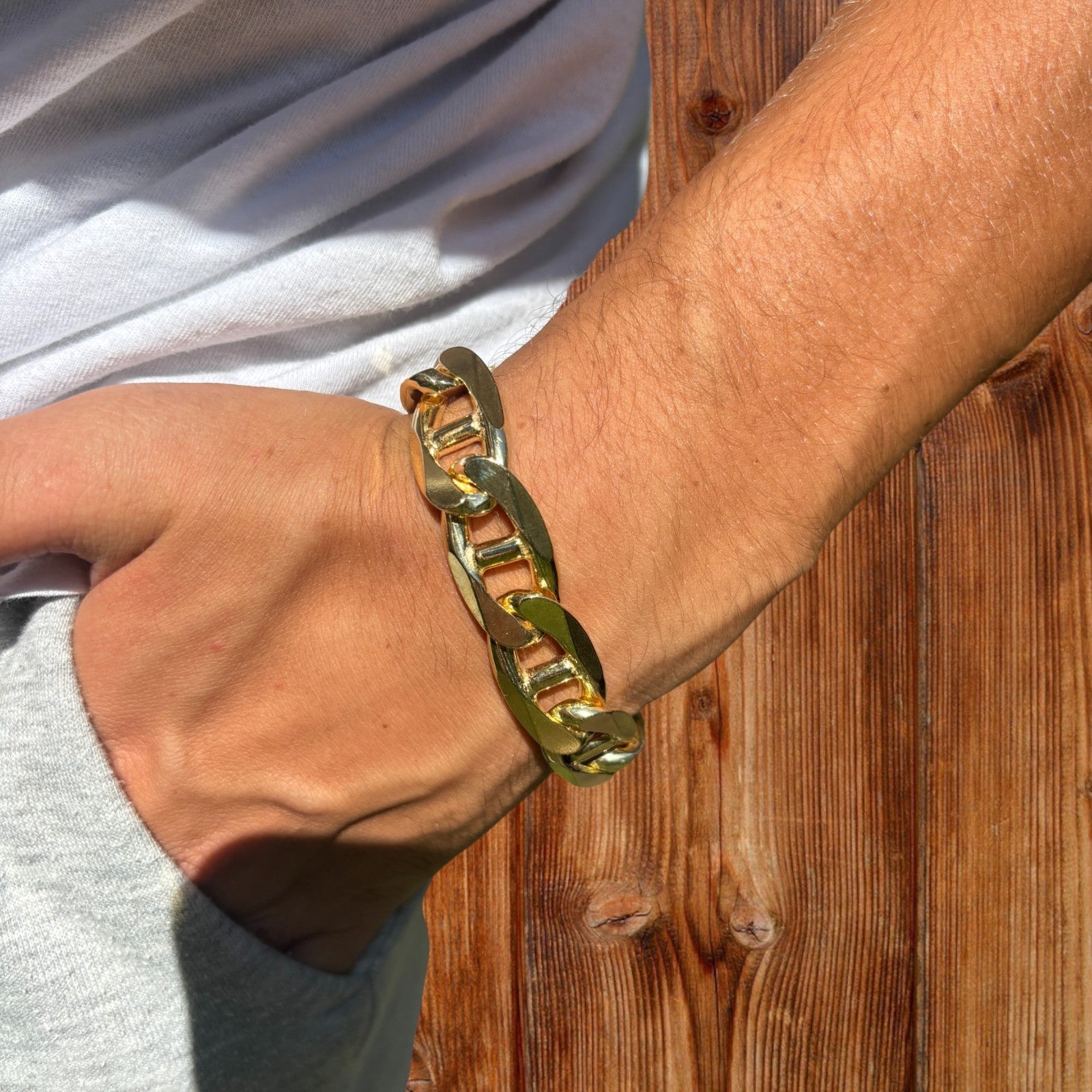 925 Sterling Silver 16mm Mariner Bracelet