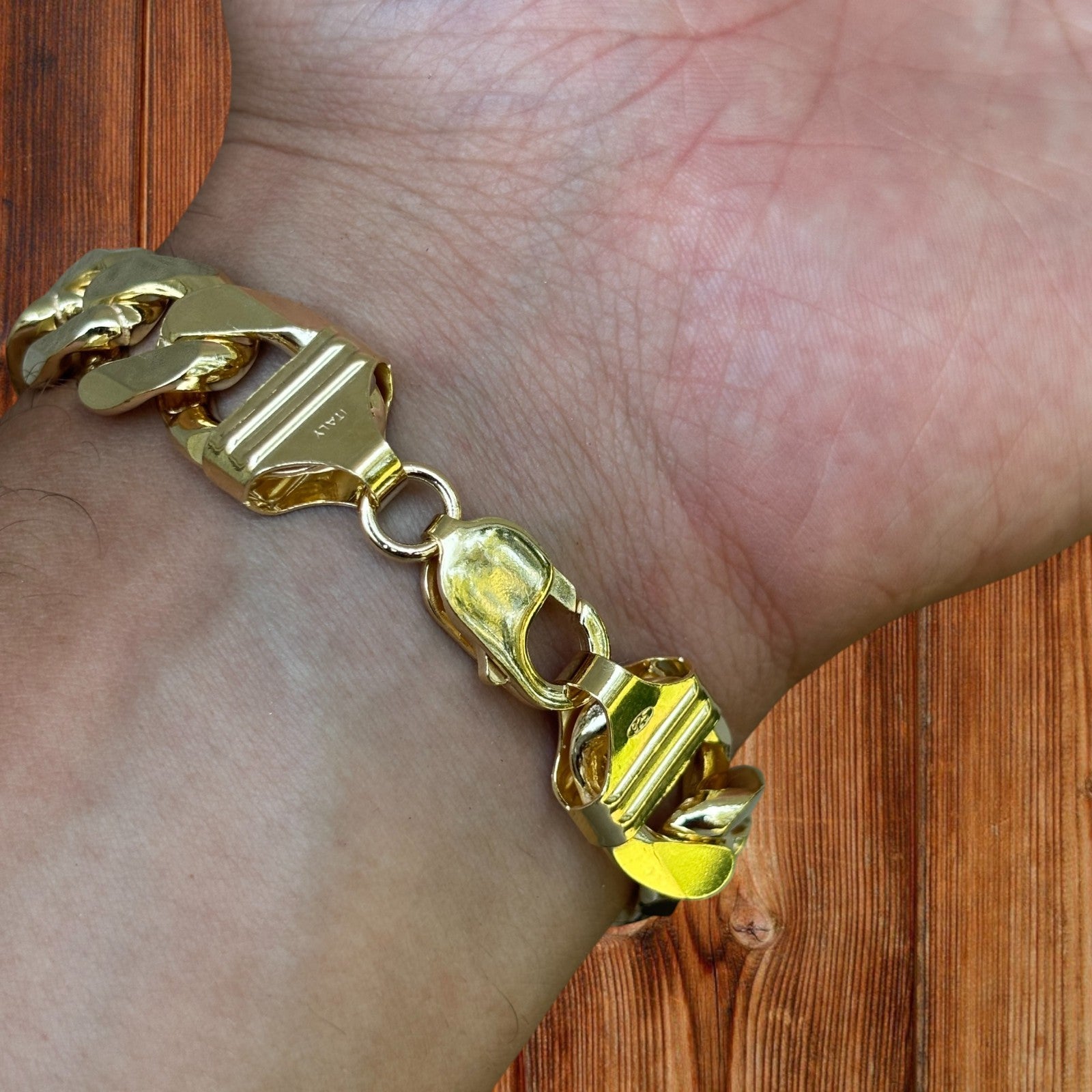 925 Sterling Silver 15mm Curb Bracelet