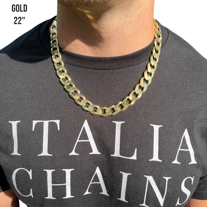 925 Sterling Silver 15mm Curb Chain Necklace