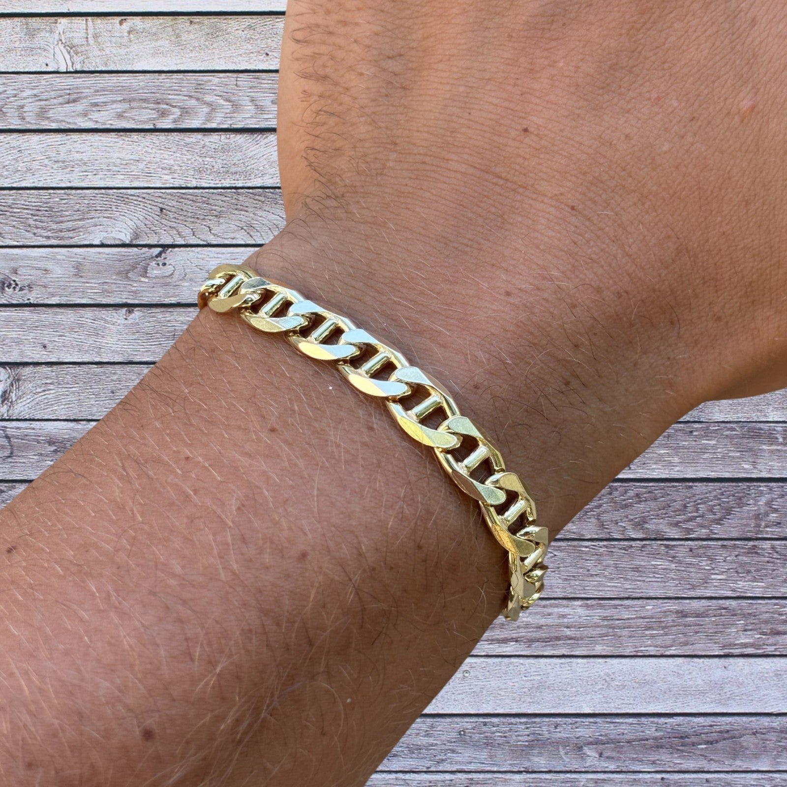 925 Sterling Silver 8mm Mariner Bracelet