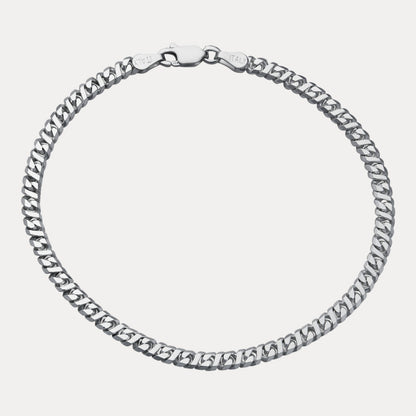 925 Sterling Silver 3.5mm Dollar Link Bracelet