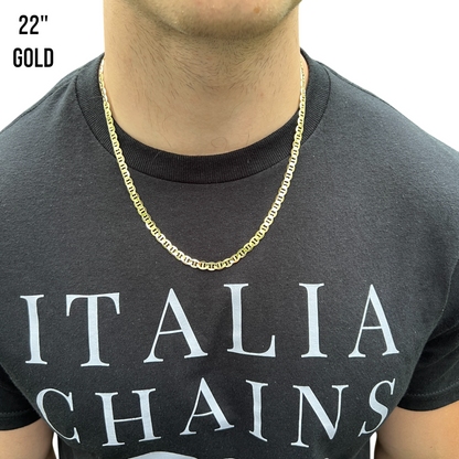 925 Sterling Silver 5mm Mariner Chain Necklace