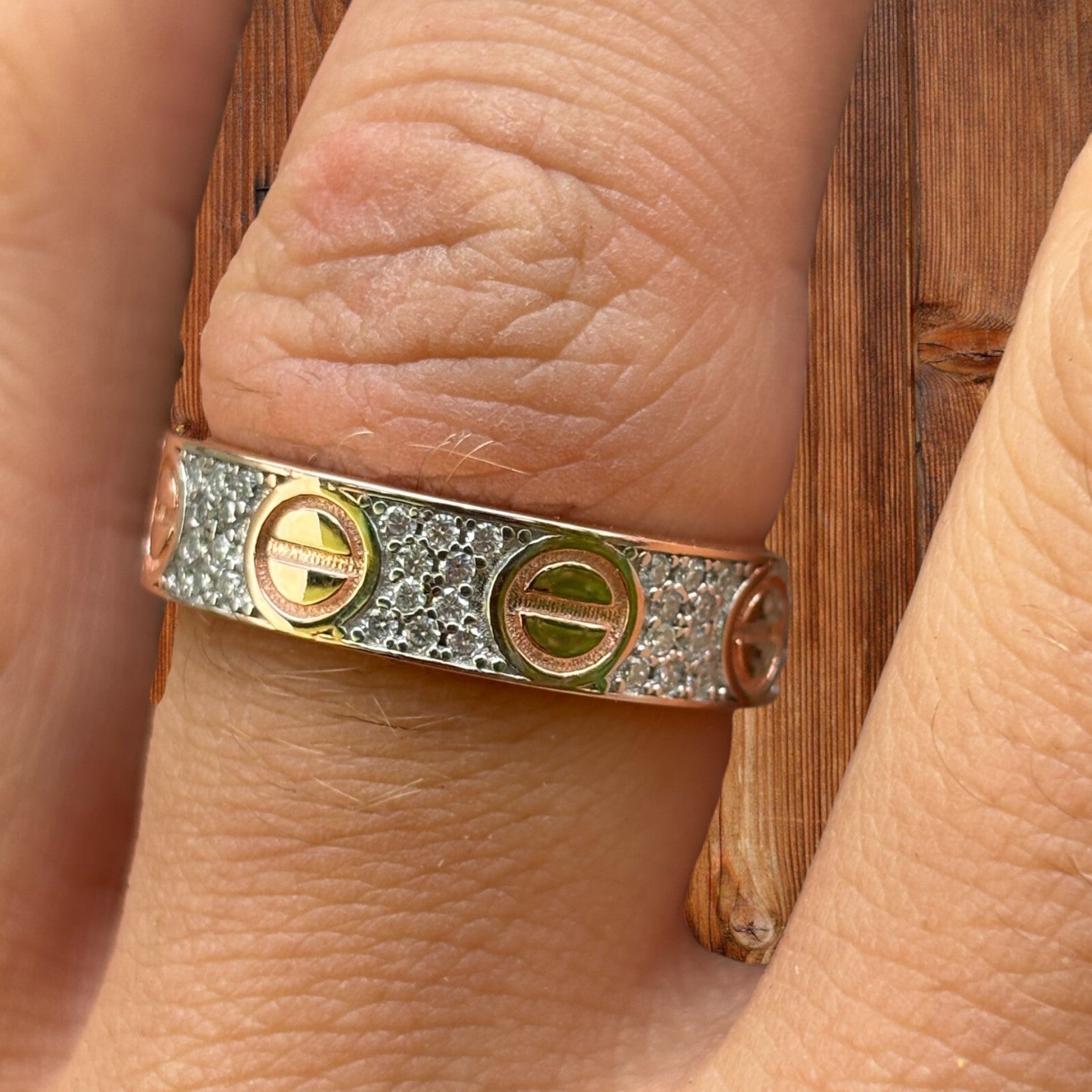 925 Sterling Silver Love Ring With Moissanite