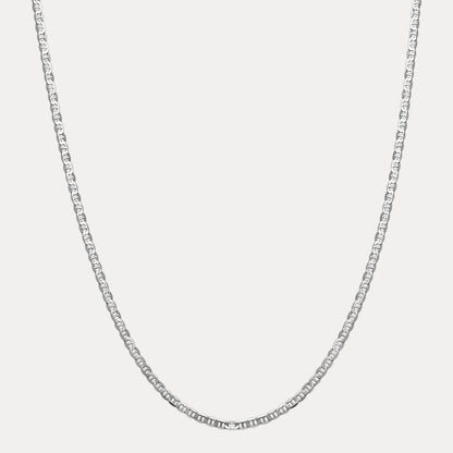 925 Sterling Silver 4mm Mariner Chain Necklace
