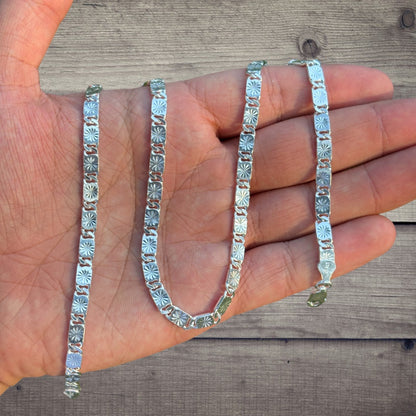 925 Sterling Silver 5mm Valentino Chain Necklace