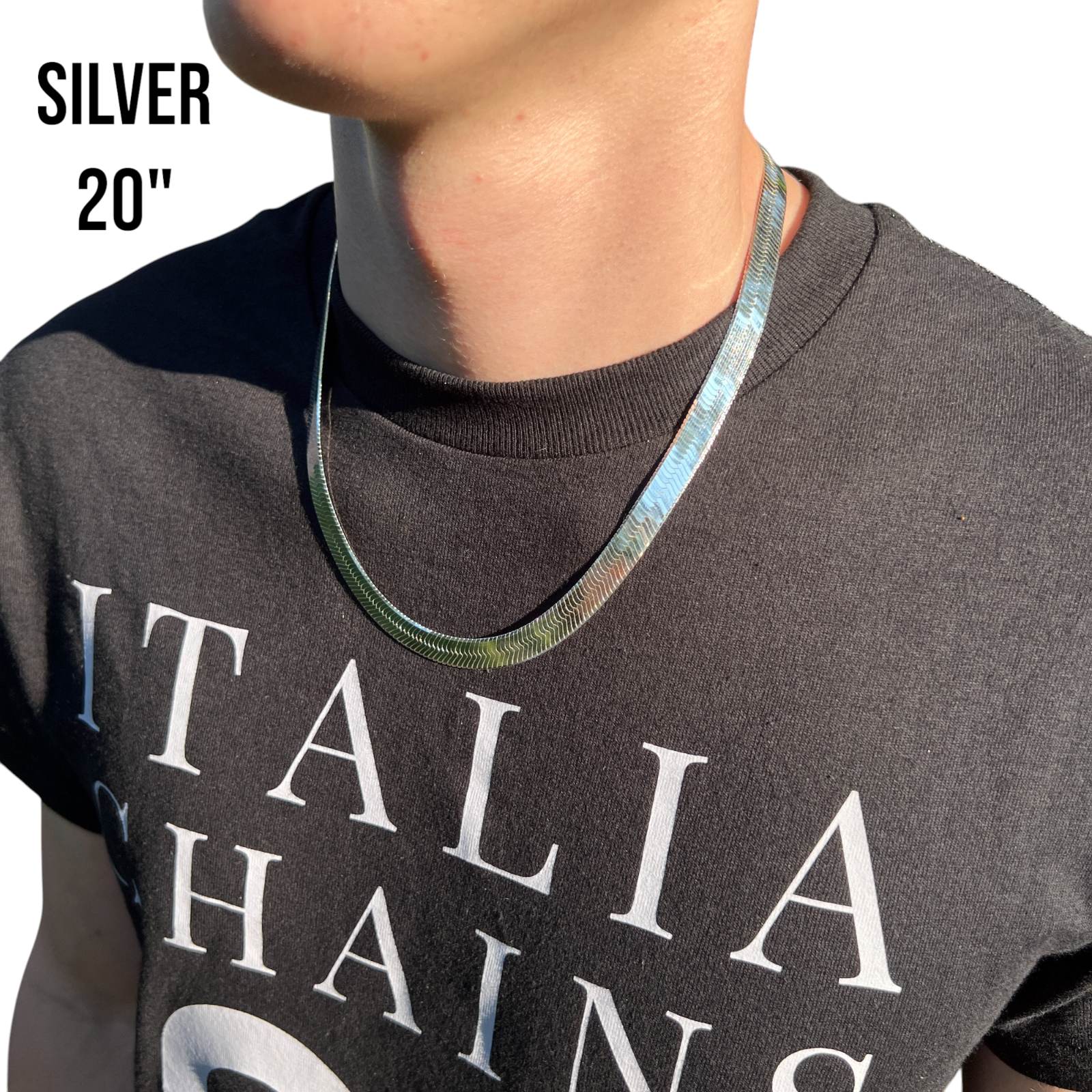925 Sterling Silver 9mm Herringbone Chain Necklace