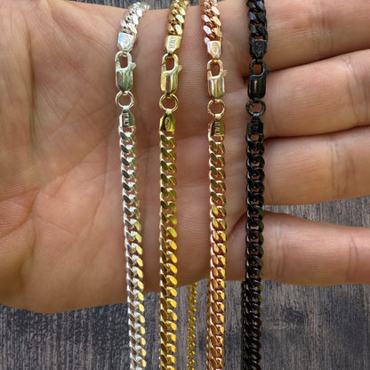 925 Sterling Silver 5mm Miami Cuban Chain Necklace