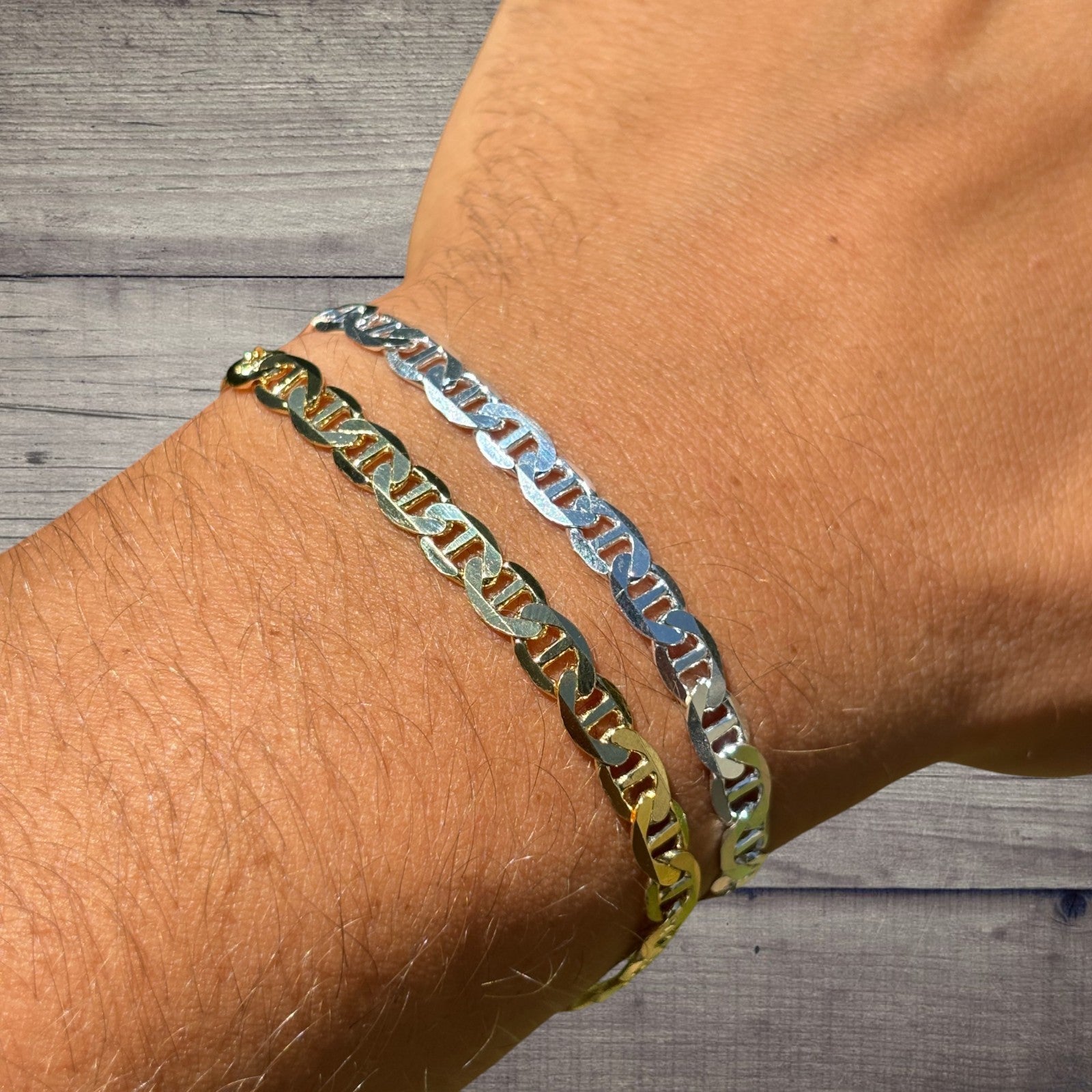 925 Sterling Silver 5mm Mariner Bracelet