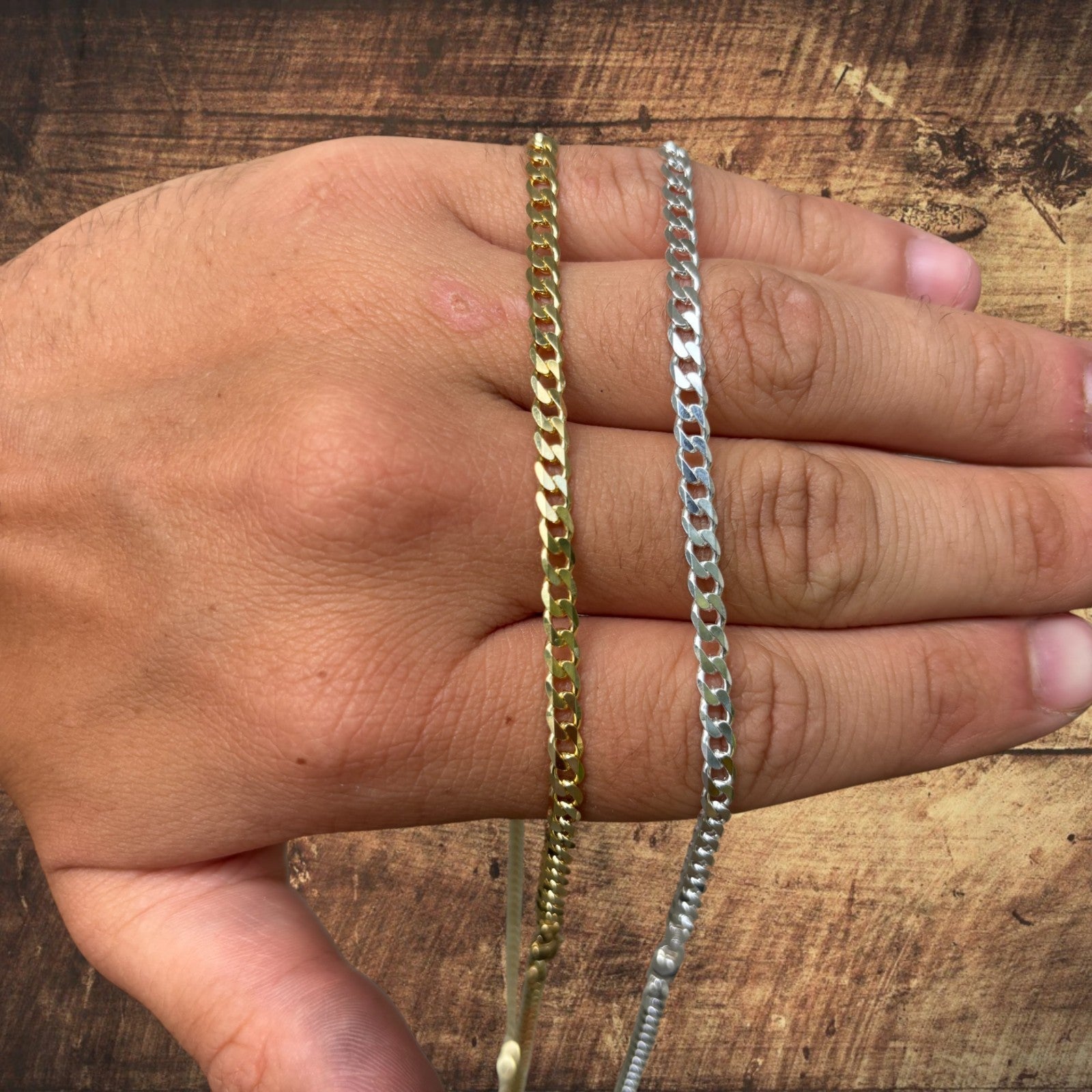 925 Sterling Silver 4mm Curb Chain Necklace