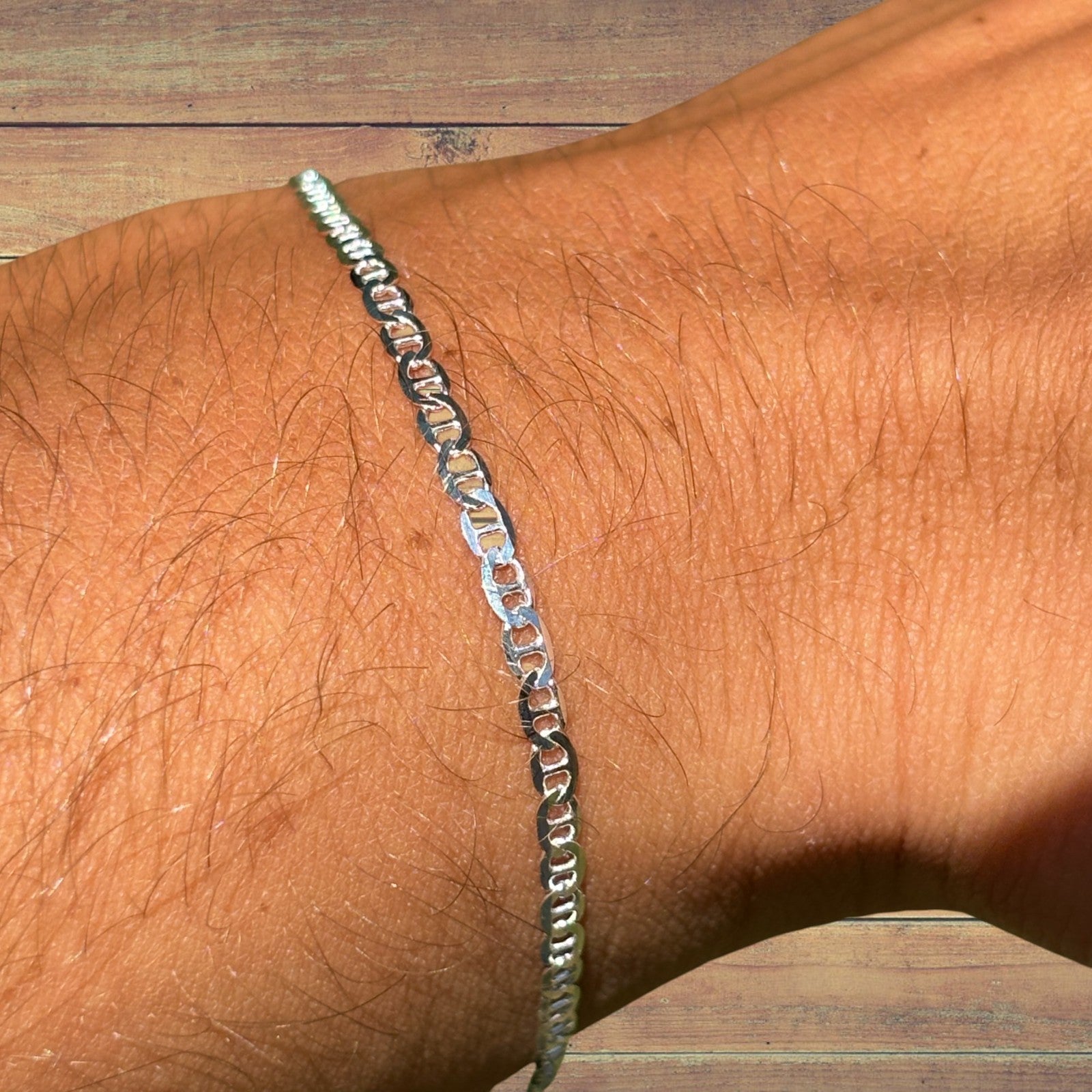 925 Sterling Silver 2.5mm Mariner Bracelet