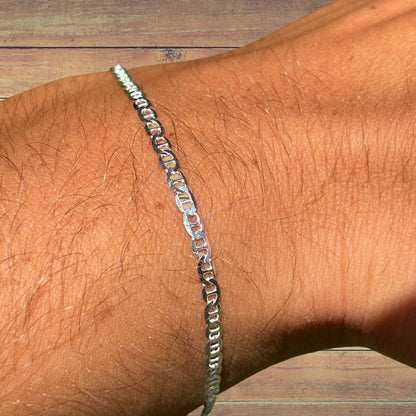 925 Sterling Silver 2.5mm Mariner Bracelet