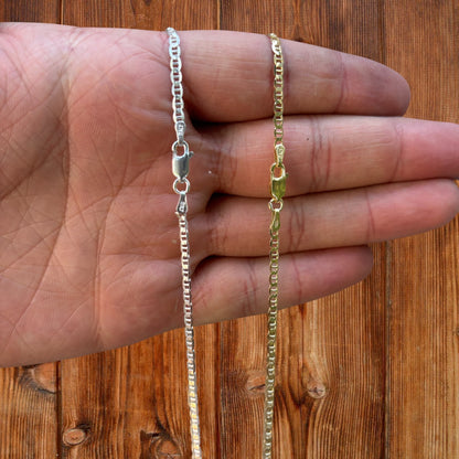 925 Sterling Silver 2.5mm Mariner Chain Necklace