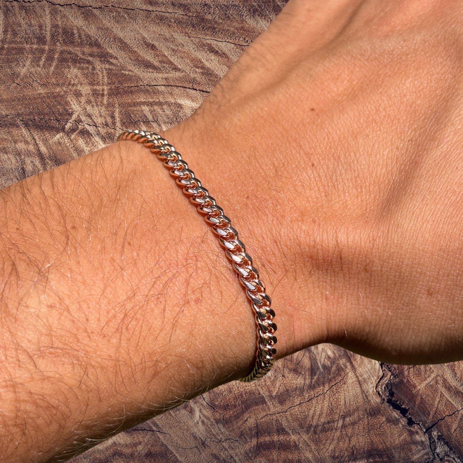 925 Sterling Silver 4mm Miami Cuban W. Box Clasp Bracelet