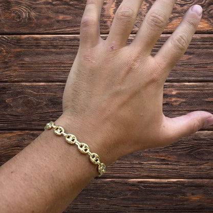 925 Sterling Silver 8mm Puffed Gucci Bracelet