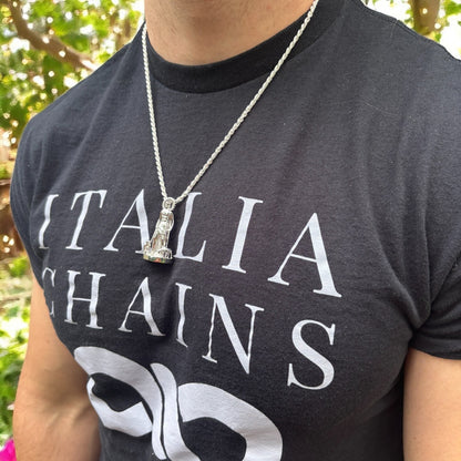 925 Sterling Silver St Lazarus San Lazaro Pendant - Medium