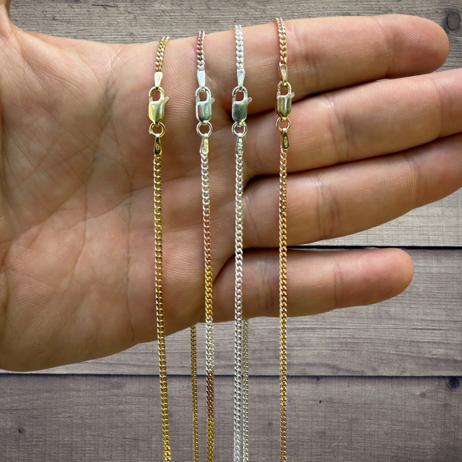 925 Sterling Silver 2mm Miami Cuban Chain Necklace