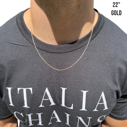 925 Sterling Silver 1mm Cable Chain Necklace