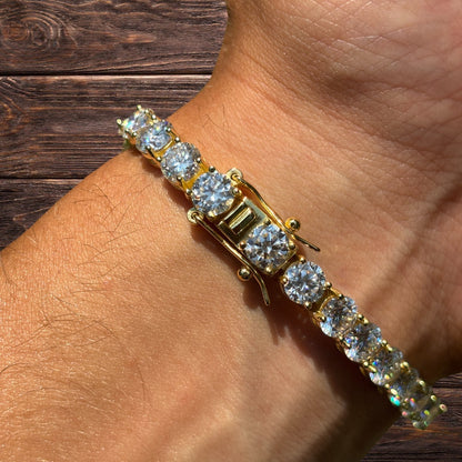 925 Sterling Silver 6mm Tennis Bracelet - CZ Or Moissanite