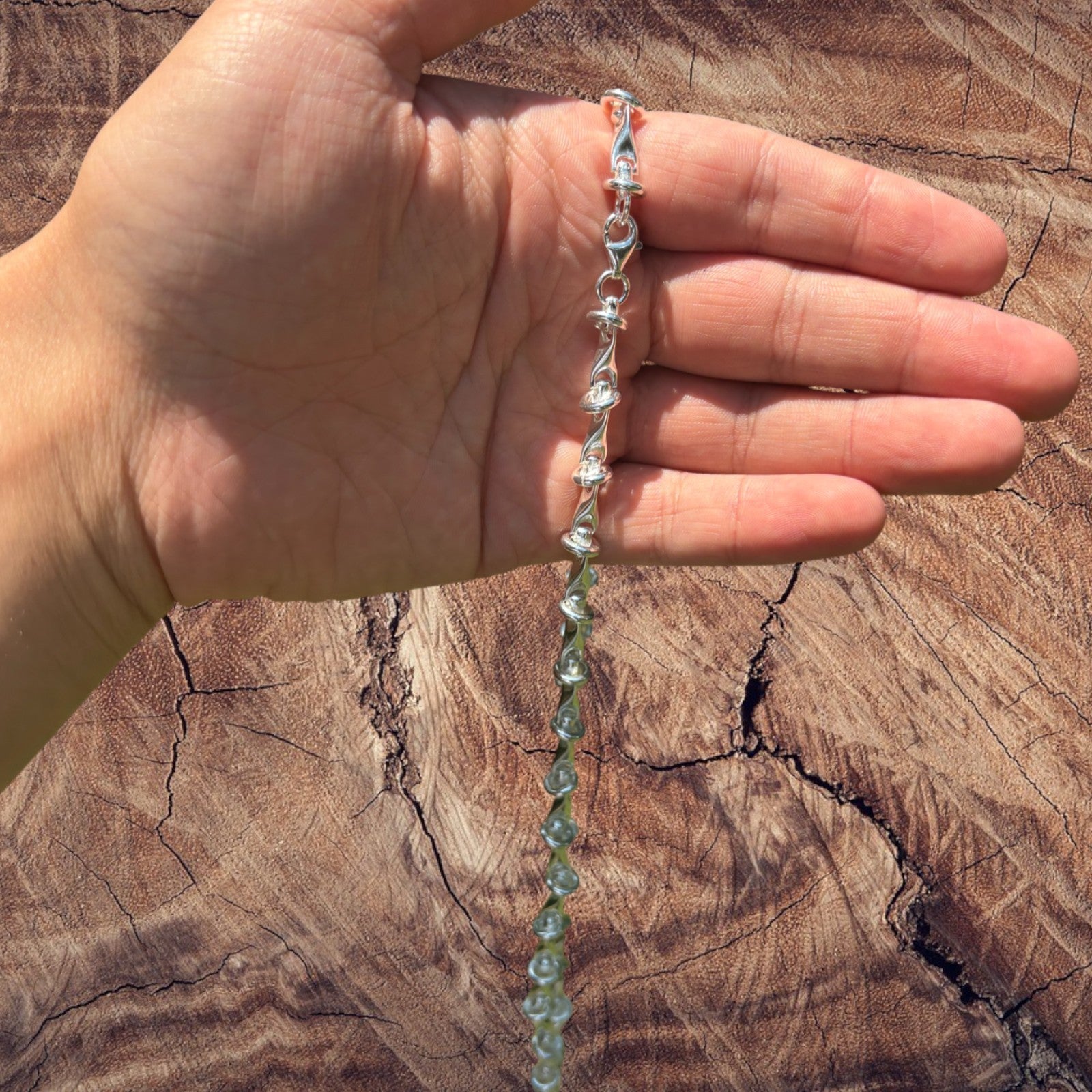 925 Sterling Silver 8mm Barbed Wire Chain Necklace