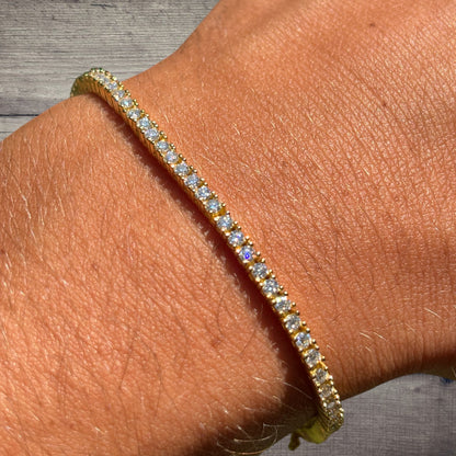 925 Sterling Silver 2mm Tennis Bracelet - CZ Or Moissanite