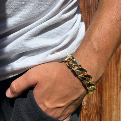 925 Sterling Silver 15mm Curb Bracelet