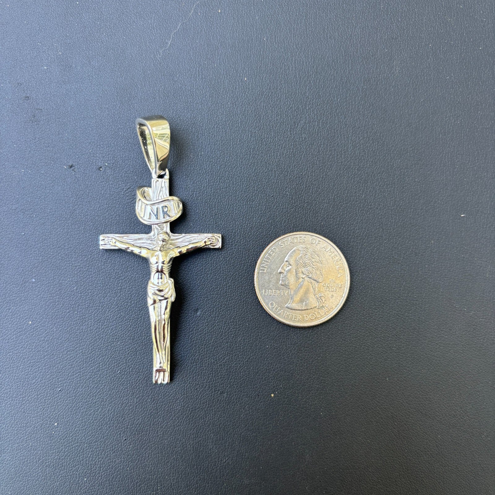 925 Sterling Silver Crucifix Cross Pendant - Large