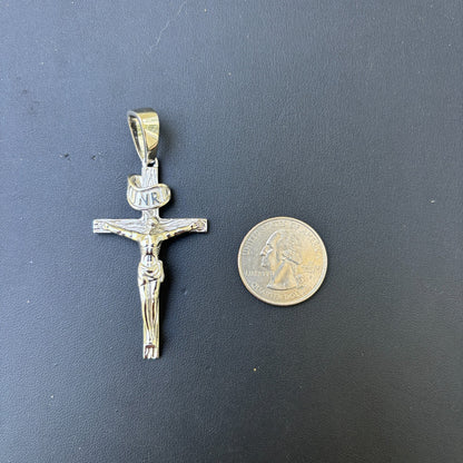 925 Sterling Silver Crucifix Cross Pendant - Large
