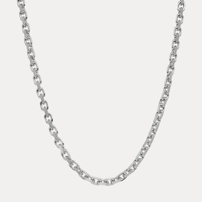 925 Sterling Silver 8mm Anchor Cable Chain Necklace